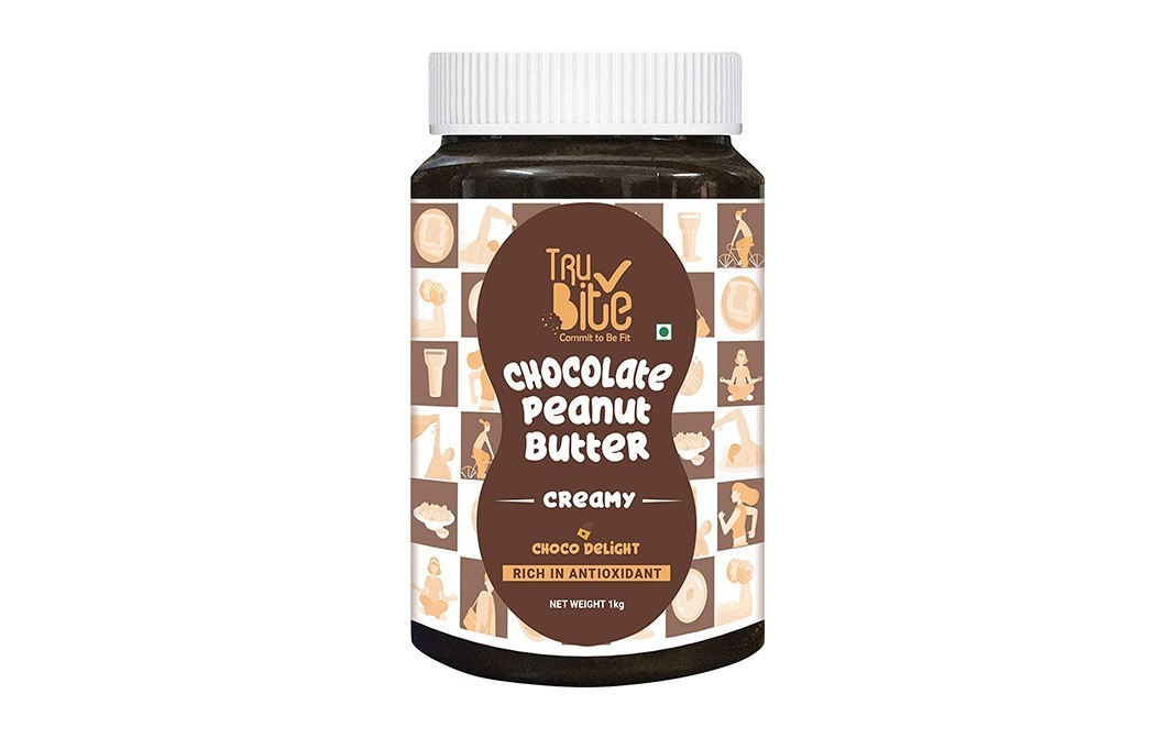 Trubite Chocolate Peanut Butter Creamy Choco Delight   Plastic Jar  1 kilogram